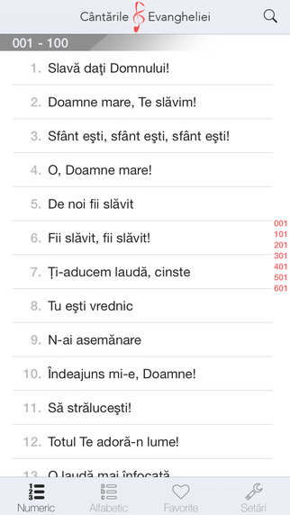 Cântările Evangheliei - aplicație pentru mobile iOS