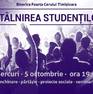 Întâlnirea studenților la Biserica Poarta Cerului Timișoara